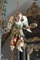 Taufengel in der Backsteinkirche St.-Johannes in Rerik (Landkreis Rostock, Mecklenburg-Vorpommern, November 2011)