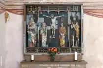 Nebenaltar in der Backsteinkirche St.-Johannes in Rerik (Landkreis Rostock, Mecklenburg-Vorpommern, November 2011)