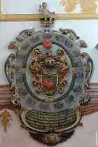 Wappenschild Hardenack von Bibow in der Backsteinkirche St.-Johannes in Rerik (Landkreis Rostock, Mecklenburg-Vorpommern, November 2011)