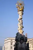 Dreifaltigkeitss�ule am Linzer Hauptplatz, aufgenommen am 31.12.2015.