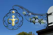 Wettingen, Wirtshausschild des ehemaligen  Klosterst�bli , Sept.2015