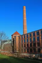 Chemnitz, F�rberei Haase im November 2014. In den letzten Jahren wurde der ehemalige Industriekomplex komplett saniert und gl�cklicherweise der Schornstein und der Wasserturm erhalten.