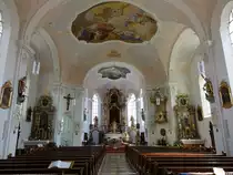 Sch�nberg, neubarocker Innenraum der St. Michael Kirche (15.08.2015)