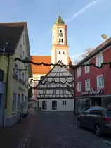 Krumbach, Stadtpfarrkirche St. Michael, erbaut von 1751 bis 1753 (27.12.2015)