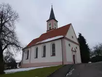 Rupertshofen, Pfarrkirche St. Vitus, erbaut 1810, Kirchturm von 1863 (24.01.2016)