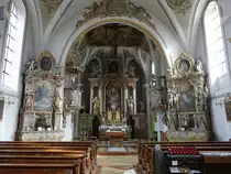 Burgkirchen a. d. Alz, barocke Alt�re von 1727 in der Pfarrkirche St. Johannes (14.02.2016)