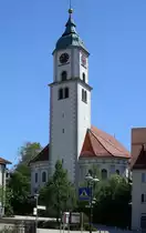 Bad Wurzach, die Kirche St.Verena wurde 1775-77 im fr�hklassizistischem Stil erbaut, Mai 2008