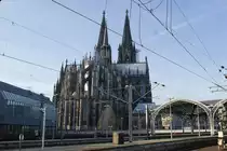 K�lner Dom vom K�lner Hauptbahnhof fotografiert, am 29.12.2015.