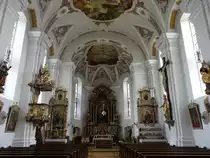Oberflossing, barocker Innenraum der Pfarrkirche St. Johannes der T�ufer (22.02.2016)