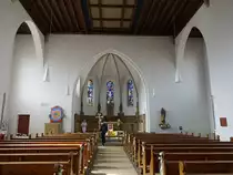 Backnang, neugotischer Innenraum der Stadtkirche St. Johannes (03.04.2016)