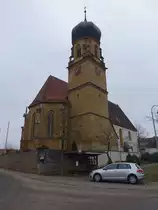 R�ttingen, St. Gangolf Kirche, erbaut im 15. Jahrhundert (13.03.2016)