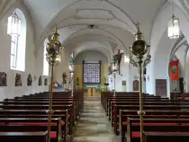 Mauern, Innenraum der Pfarrkirche St. Johannes (20.03.2016)