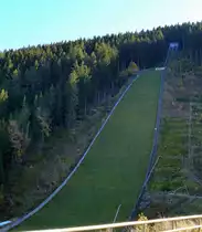 Neustadt im Schwarzwald, die Hochfirstschanze, gr��te Naturschanze in Deutschland, 1950 er�ffnet, 2001 und 2003 umgebaut, Schanzenrekord bei 148m, Nov.2015