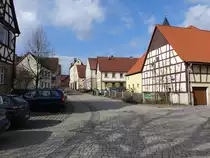 Fachwerkh�user in der Bahnhofstra�e in Reckendorf (24.03.2016)