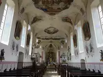 Knetzgau, barocker Innenraum der St. Bartholom�us Kirche (26.03.2016)