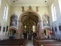 Oberbessenbach, Innenraum der St. Ottlia und St. Stephan Kirche (04.05.2016)
