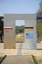 Die deutsch-polnische Grenze am Stadtteil Osiedle Posejdon westlich von Świnoujście (Swinem�nde). Aufnahme: 6. Mai 2016.