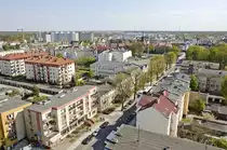 Świnoujście (Swinem�nde). Aussicht vom Cafe Wiesla (Lutherturm) Richtung S�d. Aufnahme: 7. Mai 2016.