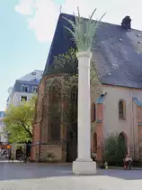 Friedenss�ule vor der Nikolaikirche (Nikolaikirchhof)in Leipzig am 07. Mai 2016 gesehen.