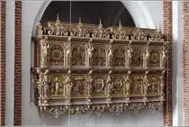 Roskilde. Die K�nigsloge des Doms wurde um 1600 eingef�gt. 01.06.2016