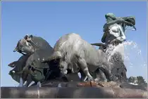 Kopenhagen. Die Figurengruppe des Gefion-Brunnen. 02.06.2016