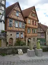 Marbach, Fachwerkh�user in der Niklastorstra�e (26.06.2016)
