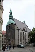 G�rlitz. Die gotische Frauenkirche wurde in den Jahren 1459-73 erbaut. 20.06.2016