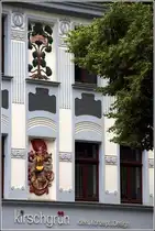 G�rlitz. Detail einer Jugendstilfassade am Nikolaigraben. 20.06.2016