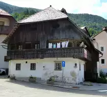 Trzic, das Kurnik-Haus, �ltestes Haus der Stadt und Geburtshaus des Volksdichters Vojtek Kurnik, Juni 2016