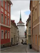 Bautzen. Blick durch die Sch�lerstra�e zum Sch�lerturm. 22.06.2016