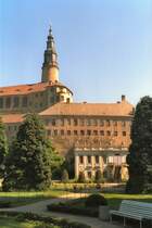 Schlo� Weesenstein, um 1990 - Blick vom Schlo�park