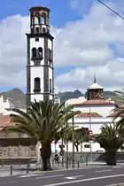 SANTA CRUZ DE TENERIFE (Provincia de Santa Cruz de Tenerife), 29.03.2016, Blick auf den Turm der Iglesia-Parroquia Matriz de Nuestra Se�ora de La Concepci�n (im benachbarten San Crist�bal de La Laguna gibt es ebenfalls eine Kirche mit diesem Namen)