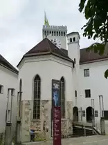 Ljubljana, die gotische Burgkapelle St.Georg wurde 1489 geweiht, Juni 2016