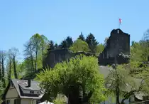 Diersburg, die Ruine der Diersburg, seit dem 17.Jahrhundert zerst�rt, Mai 2016