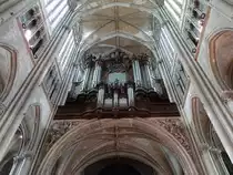 Saint-Quentin, Orgel in der Stiftskirche St. Quentin, erbaut 1700 von Jean Berain (15.05.2016)