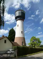 Kehl, der 1904 erbaute Wasserturm mit 48m H�he, bis 1980 in Betrieb, steht heute als Notversorgung in Reserve, Juli 2016