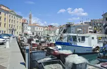 Piran von Kidričevo nabre�je aus gesehen. Aufnahme: 26. Juli 2016.