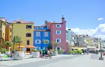 An der Promenade Pre�ernovo nabre�je in Piran/Slowenien. Aufnahme: 26. Juli 2016.