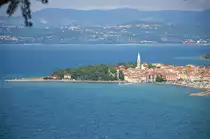 Izola von Kane aus gesehen. Aufnahme: 27. Juli 2016.