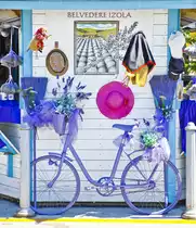 Bude in Izola in Slowenien. Aufnahme: 27. Juli 2016.