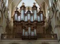 Mouzon, Orgel in der Notre Dame Kirche, erbaut 1725 durch Christophe Moucherel (16.05.2016)