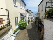 Clovelly am 18.6.2016, Fischerdorf an der Nordostk�ste Devons, England, 400 Einwohner. Bekannt geworden durch die Romane >Westward Ho< von Charles Kingsley und >A message from the sea< von Charles Dickens.