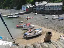 Clovelly am 18.6.2016, Fischerdorf an der Nordostk�ste Devons, England, 400 Einwohner. Bekannt geworden durch die Romane >Westward Ho< von Charles Kingsley und >A message from the sea< von Charles Dickens.