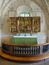 Sk�ldinge, Fl�gelaltar in der Ev. Kirche (14.06.2016)