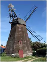 Svaneke. Die Svanem�llen ist eine Holl�nderwindm�hle aus der Mitte des 19. Jahrhunderts. 26.08.2016