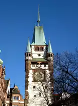 Freiburg, Blick aus der Kaiser-Joseph-Stra�e zum Martinstor, Jan.2015