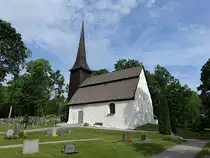 Bungs-Barkar� Kirche, erbaut im 12. Jahrhundert, Kirchturm 16. Jahrhundert (15.06.2016)