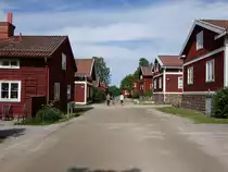 Avesta, Blockh�user in der Hamngatan Stra�e aus dem 18. Jahrhundert im Stadtteil Gamla Byn (16.06.2016) 