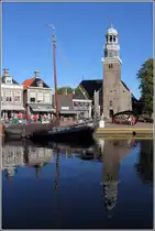 Lemmer. Die Hervormde Kerke steht am Stadtkanal. 04.10.2016