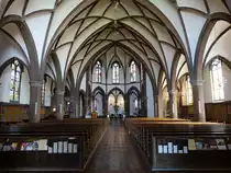 De Zilk, neugotischer Innenraum der Hl. Hart Kirche (23.08.2016)